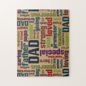 パパの単語の雲の文字の父の日のタイポグラフィ ジグソーパズル (縦)