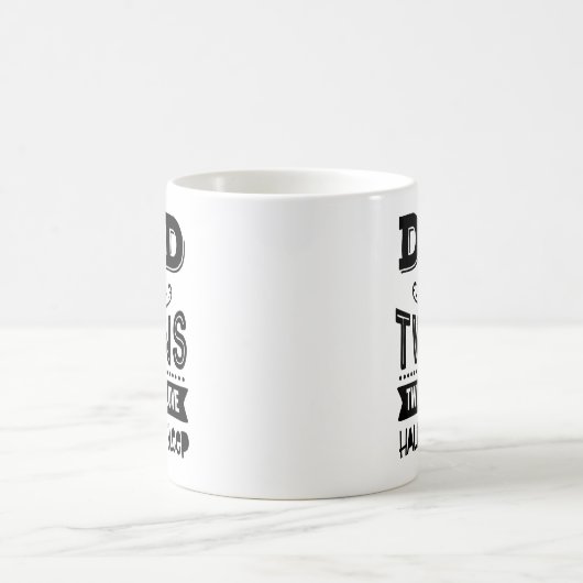 パパの双子の愛の半分の眠り コーヒーマグカップ (中央)