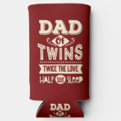 パパの双子の愛の半分の眠り スリム缶クーラー (正面)