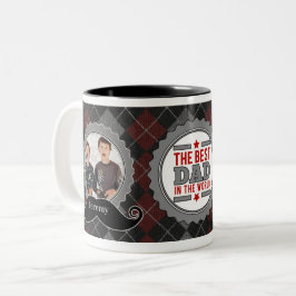 パパの口最高のひげパパin the World 2 Photo ツートーンマグカップ