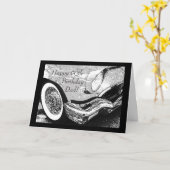 パパの古い車 – 誕生日 カード (黄色い花)