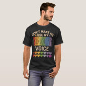 パパの声を使わせないで ゲイ レインボー プライド Tシャツ (正面フル)