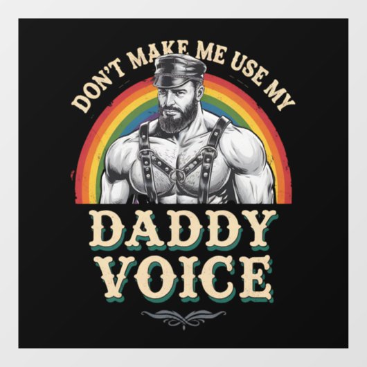 パパの声ゲイLGBTQを使用しない ウィンドウサイン (シート)