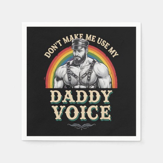 パパの声ゲイLGBTQを使用しない スタンダードカクテルナプキン (正面)