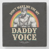 パパの声ゲイLGBTQを使用しない ストーンコースター (正面)