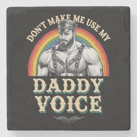 パパの声ゲイLGBTQを使用しない ストーンコースター (正面)