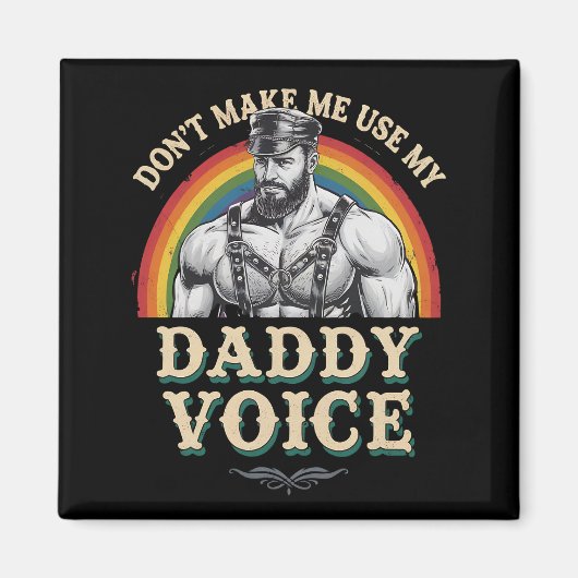 パパの声ゲイLGBTQを使用しない マグネット (正面)