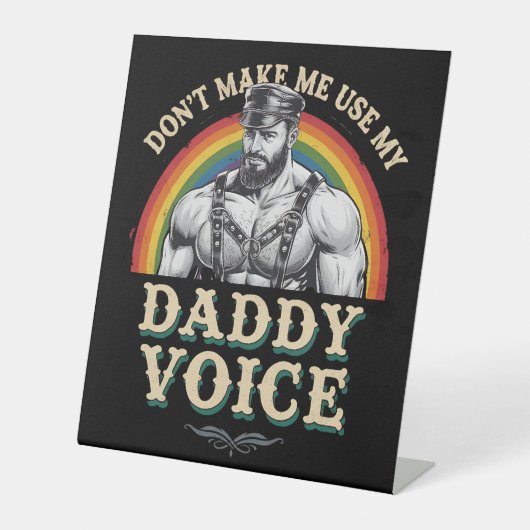 パパの声ゲイLGBTQを使用しない 台座サイン (正面)