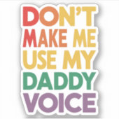 パパの声LGBTを使わせないゲイプライド シール (正面)