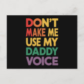 パパの声LGBTを使わせないゲイプライド ポストカード (正面)