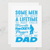 パパの大会のお気に入りのなホッケー選手の息子の娘 シーズンカード (正面/裏面)