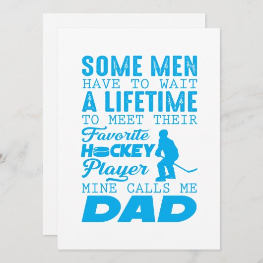パパの大会のお気に入りのなホッケー選手の息子の娘 シーズンカード (正面/裏面)