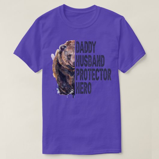 パパの夫の保護者英雄の父の日 Tシャツ (デザイン正面)