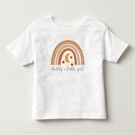 パパの女の子かわいいボホレインボーパーソナライズされた トドラーTシャツ