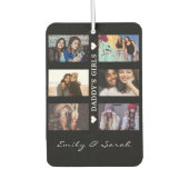 パパの女の子のカスタム6フォトコラージュ&名前 カーエアーフレッシュナー (正面)
