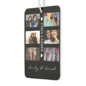 パパの女の子のカスタム6フォトコラージュ&名前 カーエアーフレッシュナー (左)