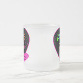 パパの女の子のティー、帽子、マグ、ボタン、衣類 フロストグラスマグカップ (中央)