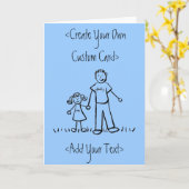 パパの女の子のメッセカスタマイズージ挨拶状 カード (黄色い花)