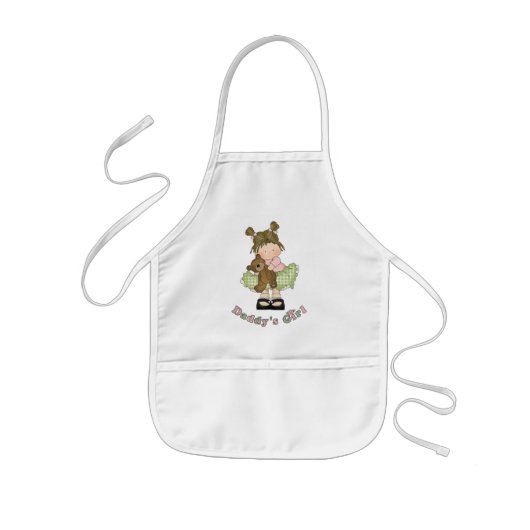 パパの女の子の子供のエプロン 子供用エプロン (正面)
