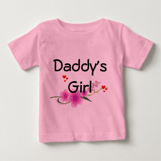 パパの女の子の長い袖 ベビーTシャツ (正面)