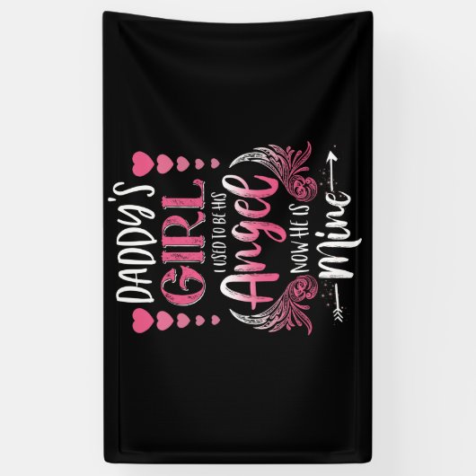 パパの女の子は今は私の天使だった 横断幕 (縦)