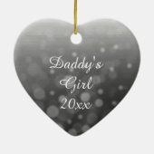 パパの女の子クリスマスフォトオーナメント セラミックオーナメント (裏面)