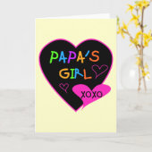 パパの女の子ティー、帽子、マグカップ、ボタン、衣類 カード (黄色い花)