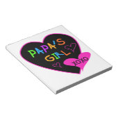 パパの女の子ティー、帽子、マグカップ、ボタン、衣類 ノートパッド (アングル)