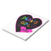 パパの女の子ティー、帽子、マグカップ、ボタン、衣類 ノートパッド (回転)