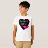 パパの女の子ティー、帽子、マグカップ、ボタン、衣類 Tシャツ (正面フル)