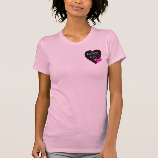 パパの女の子ティー、帽子、マグカップ、ボタン、衣類 Tシャツ (正面)