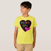 パパの女の子ティー、帽子、マグカップ、ボタン、衣類 Tシャツ (正面フル)