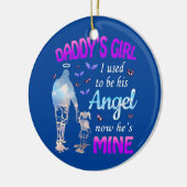 パパの女の子今は私の天使だった セラミックオーナメント (左)