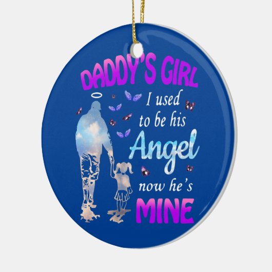 パパの女の子今は私の天使だった セラミックオーナメント (左)