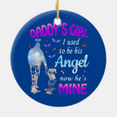 パパの女の子今は私の天使だった セラミックオーナメント (裏面)
