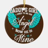 パパの女の子今は私の天使だった セラミックオーナメント (正面)