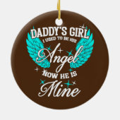 パパの女の子今は私の天使だった セラミックオーナメント (裏面)