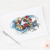 パパの女の子 楕円形シール (封筒)