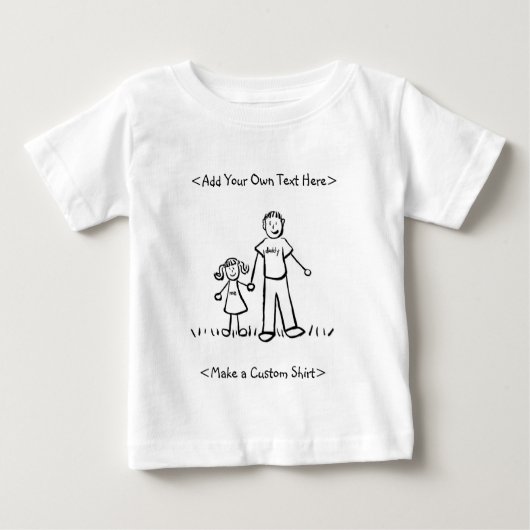 パパの女の子Tシャツ ベビーTシャツ (正面)