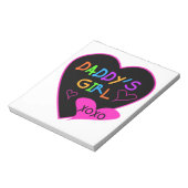 パパの女の子Tシャツ，マグカップ，枕，文房具 ノートパッド (回転)