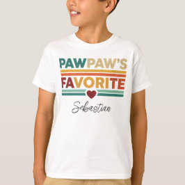 パパの好きな人 レトロ シンプル モダン スクリプト 名前 Tシャツ