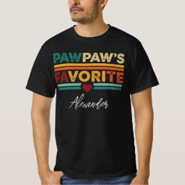 パパの好きな人 レトロ シンプル モダン スクリプト 名前 Tシャツ