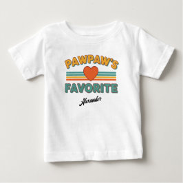 パパの好きな人 ヴィンテージシンプルスクリプトネーム ベビーTシャツ