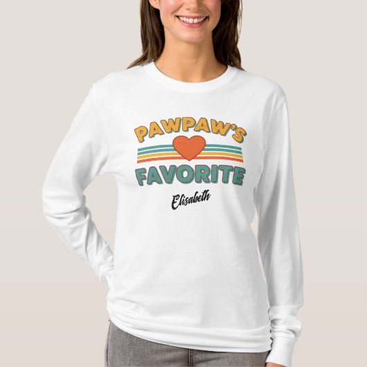 パパの好きな人 ヴィンテージシンプルスクリプトネーム Tシャツ (正面)