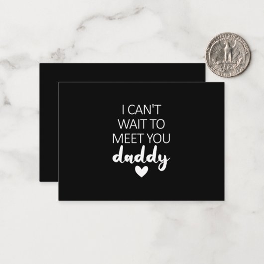 パパの妊娠を待ち望めない ノートカード (正面/裏面インサイチュ)