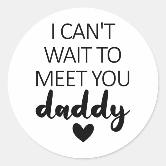 パパの妊娠を待ち望めない ラウンドシール (正面)