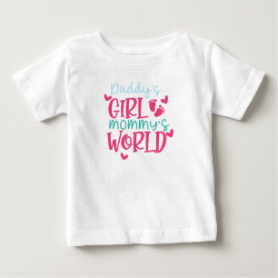 パパの娘 ママの世界 ベビーTシャツ