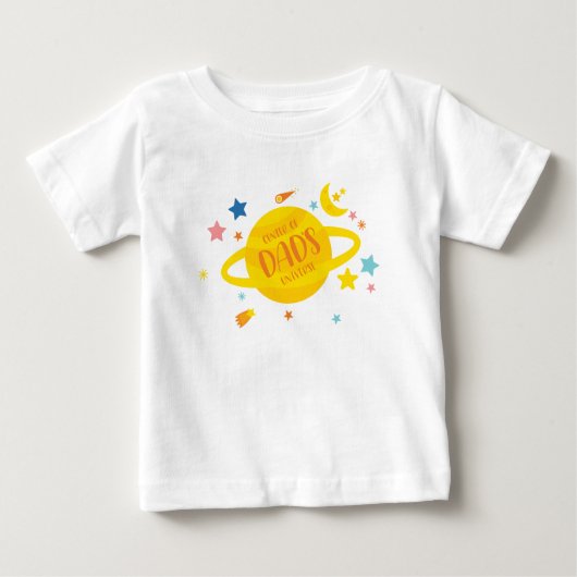 パパの宇宙の中心 ベビーTシャツ (正面)