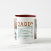 パパの定義ダークレッドカスタムフォトマググ マグカップ (中央)