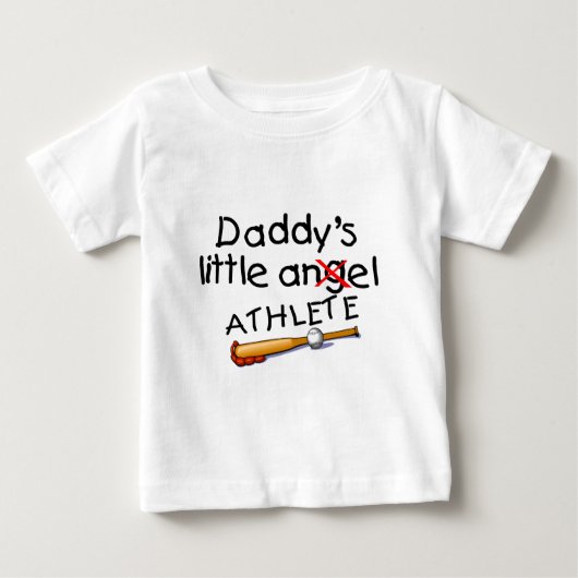 パパの小さなアスリート ベビーTシャツ (正面)